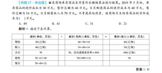 2022年初级会计考试试题及参考答案《初级会计实务》单选题