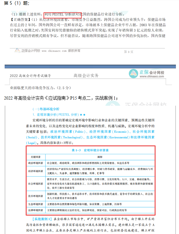 2022高会考试试题案例一难易度分析&书课涉及考点