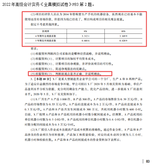 2022高会考试试题案例四难易度分析&书课涉及考点汇总报告