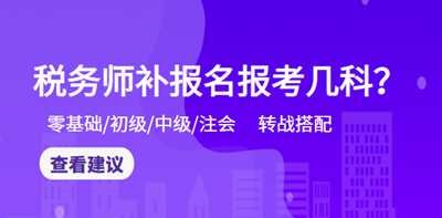 税务师补报名报考几科