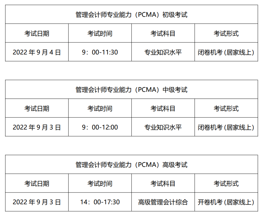 管理会计师PCMA加考