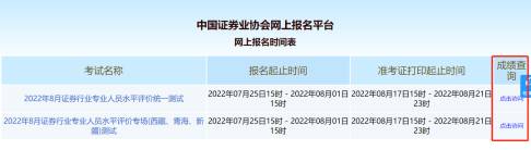 提醒！！8月证券统考成绩查询开通啦！