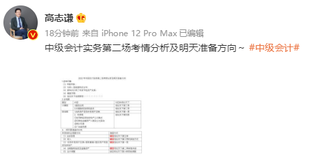 【新鲜出炉】高志谦中级会计实务第二场的考情分析和后续准备方向