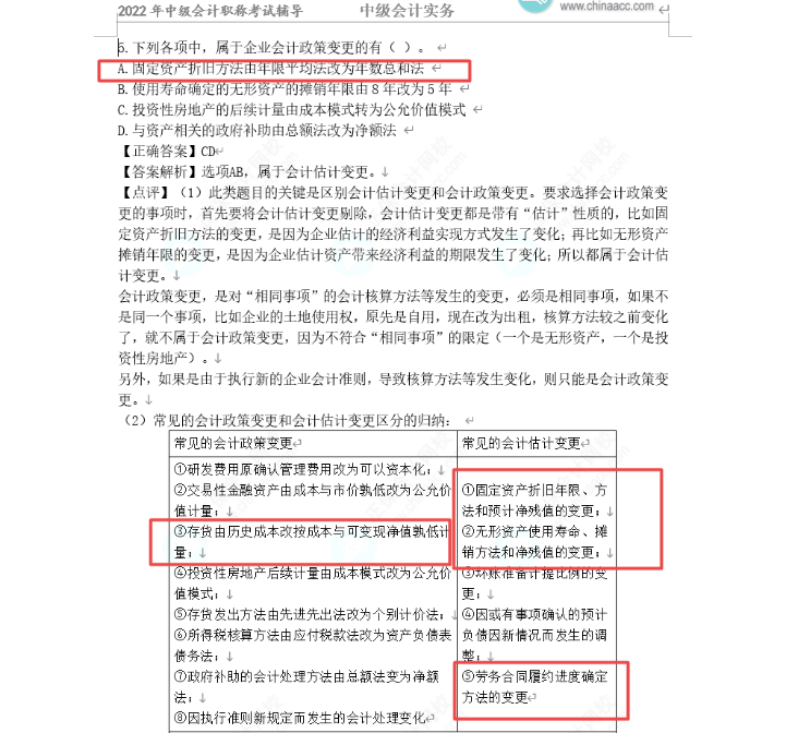 2022年中级会计考试《中级会计实务》第一批考试试题及参考答案(考生回忆版)
