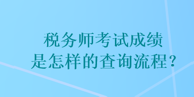 税务师考试成绩是怎样的查询流程？