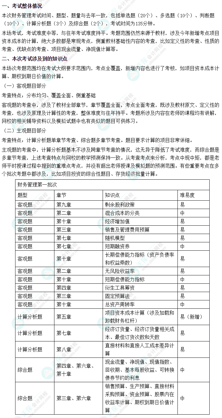 2022年中级会计《财务管理》第三批考试涉及考点来啦！