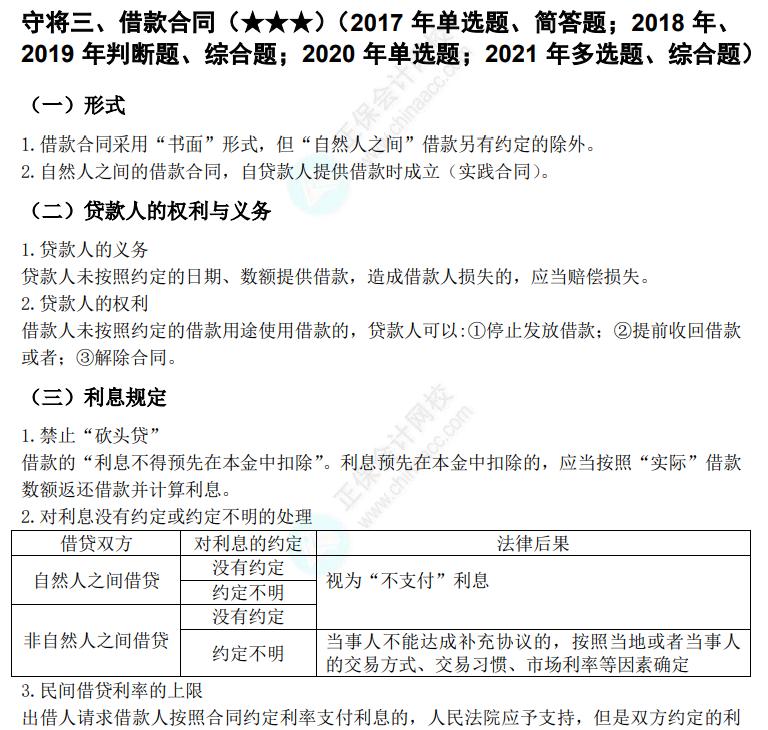 中级经济法考点2
