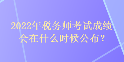 2022年税务师考试成绩会在什么时候公布？