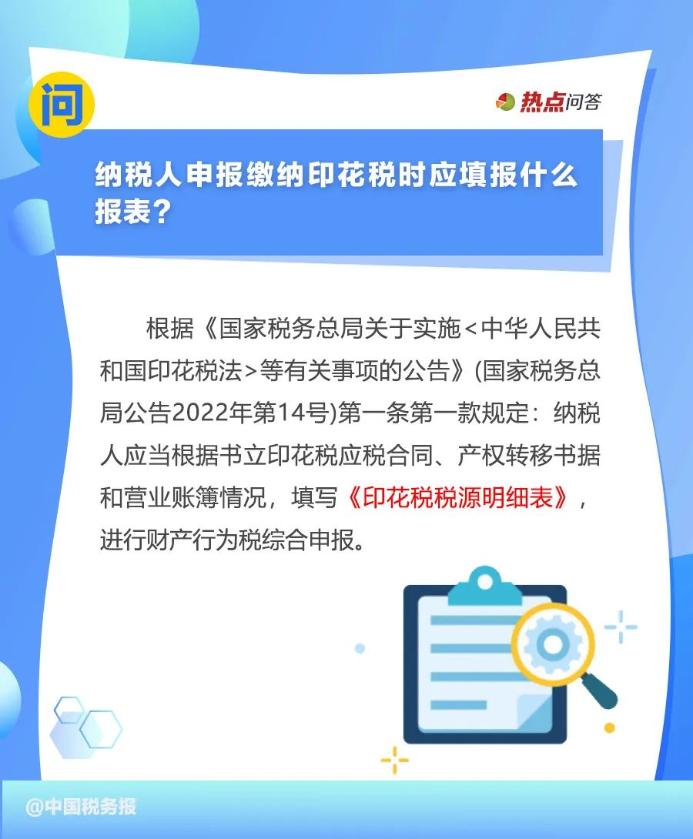 印花税申报缴纳
