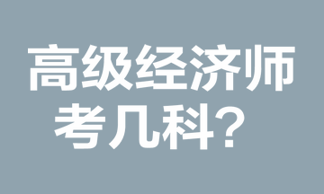 高级经济师考几科？