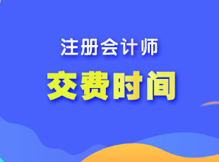 2023年注册会计师考试报名费什么时候交？