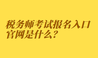 税务师考试报名入口官网是什么？
