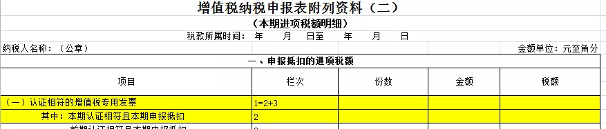 增值税纳税申报表