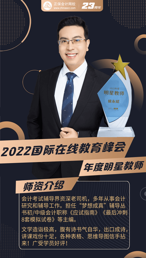 侯永斌 2022年度名星教师