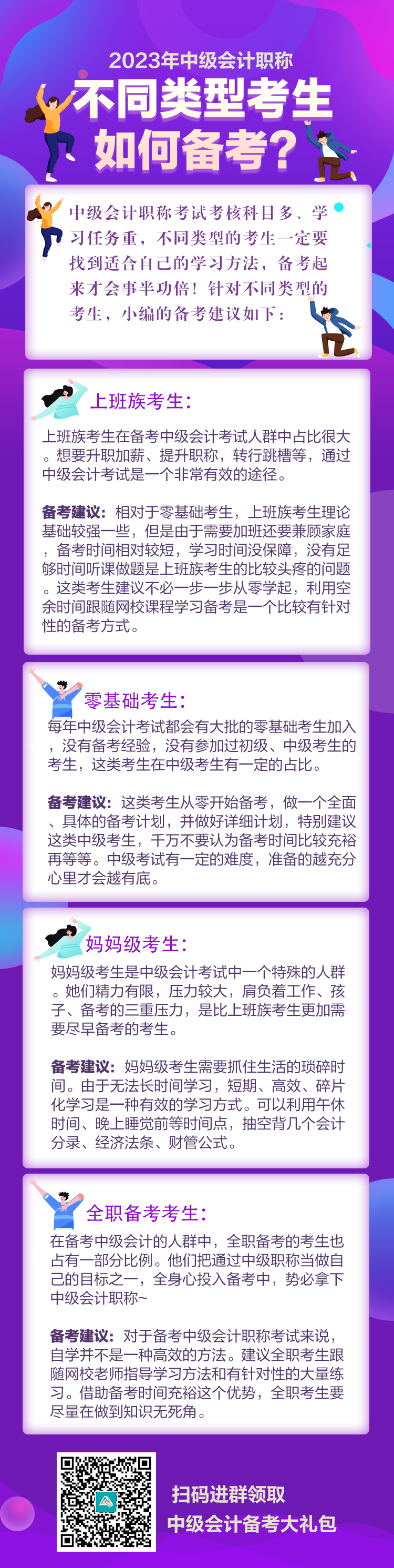 2023年中级会计预习阶段 各类考生应如何高效备考？