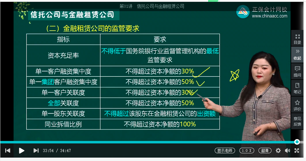 中级经济师《金融》试题回忆：金融租赁公司的风险与监管