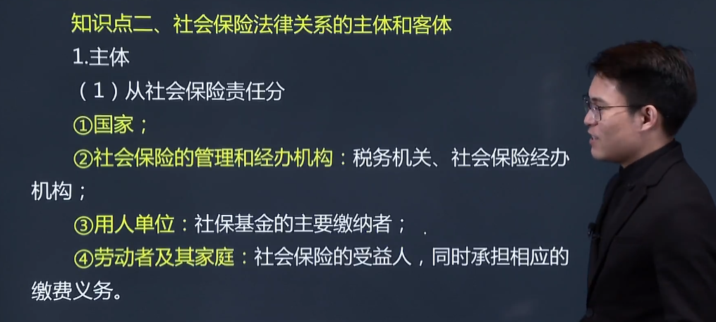 中级经济师《人力资源》试题回忆：社会保险法律关系
