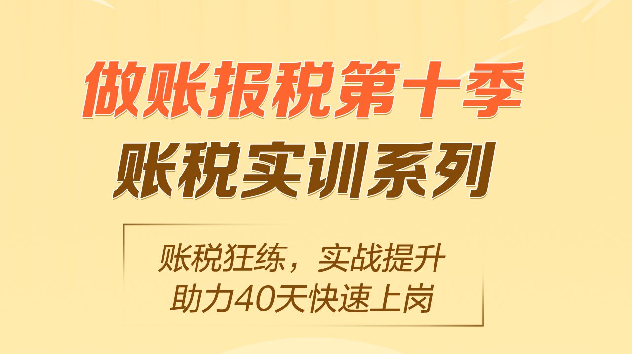 做账报税私教班第十季