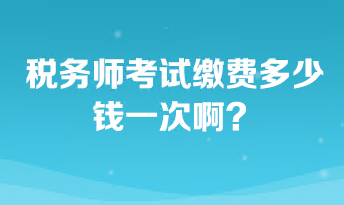 税务师考试缴费多少钱一次啊