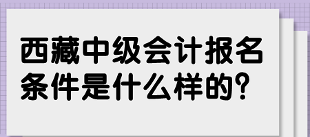 西藏中级会计报名条件是什么样的？