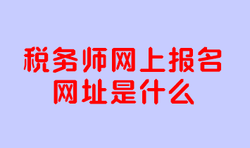 税务师网上报名网址是什么