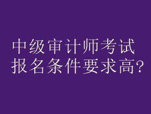 中级审计师考试报名条件要求高吗？