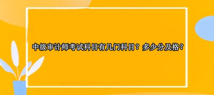 中级审计师考试科目有几门科目？多少分及格？