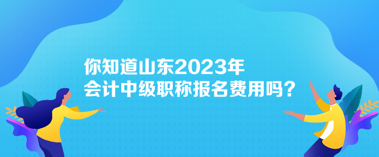 你知道山东2023年会计中级职称报名费用吗？