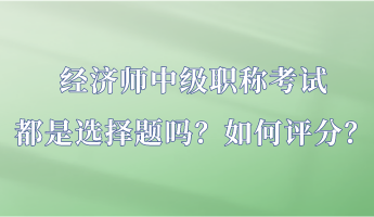 经济师中级职称考试都是选择题吗？如何评分？