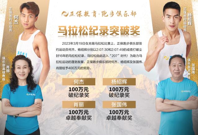 打破中国马拉松记录