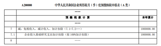 纳税申报表