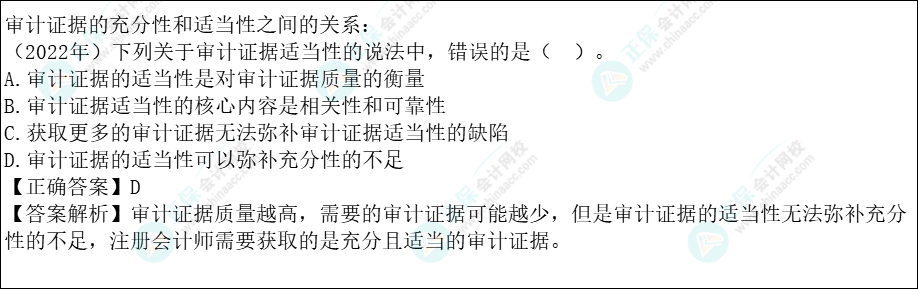 注会审计各章节历年考察题型总结（第3章）