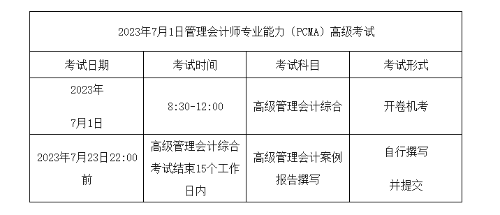 PCMA高级考试