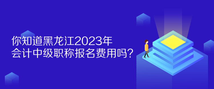 你知道黑龙江2023年会计中级职称报名费用吗？