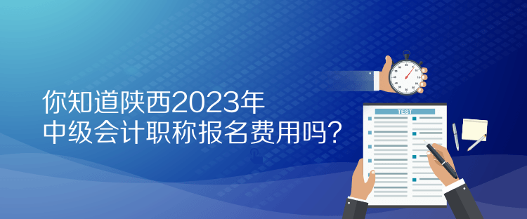 你知道陕西2023年中级会计职称报名费用吗？