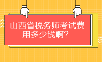 山西省税务师考试费用多少钱啊？
