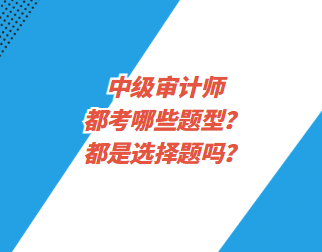 中级审计师都考哪些题型？都是选择题吗？