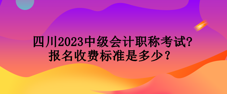 四川2023中级会计职称考试报名收费标准是多少？