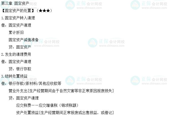 2023《中级会计实务》必备分录：固定资产的处置