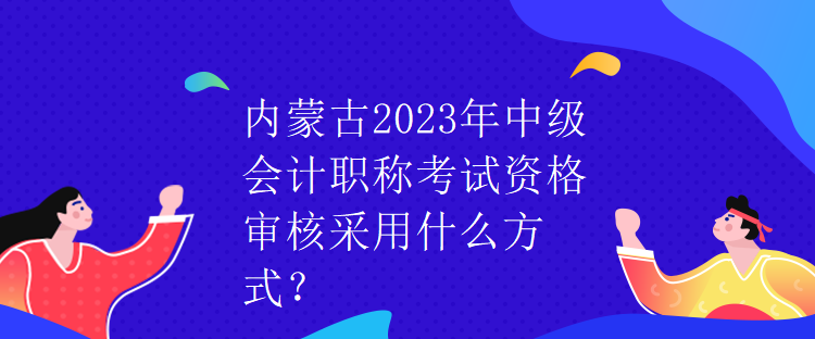 内蒙古2023年中级会计职称考试资格审核采用什么方式？