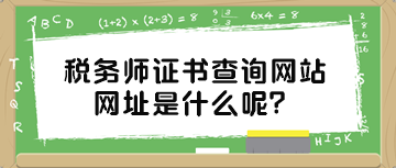 税务师证书查询网站网址是什么呢？