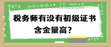税务师有没有初级证书含金量高？