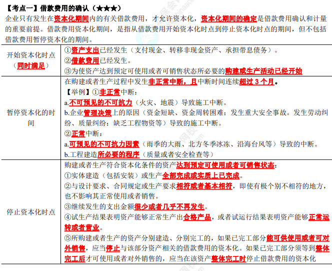 2023年注会《会计》第11章高频考点1：借款费用的确认