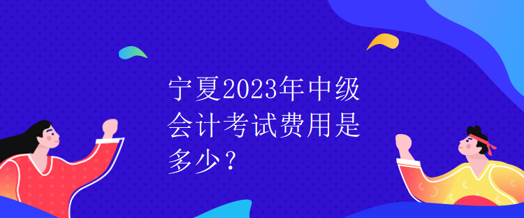 宁夏2023年中级会计考试费用是多少？