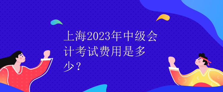 上海2023年中级会计考试费用是多少？