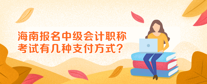 海南报名中级会计职称考试有几种支付方式？