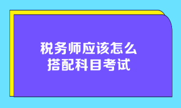 税务师应该怎么搭配科目考试