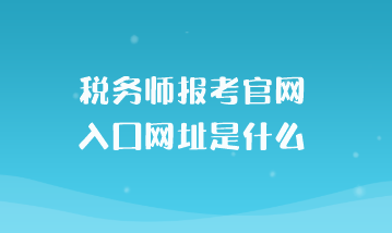 税务师报考官网入口网址是什么