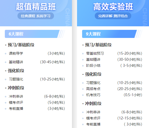 超值精品班和高效实验班区别1