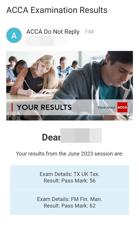 2023年6月ACCA成绩公布 网校学员捷报频传！